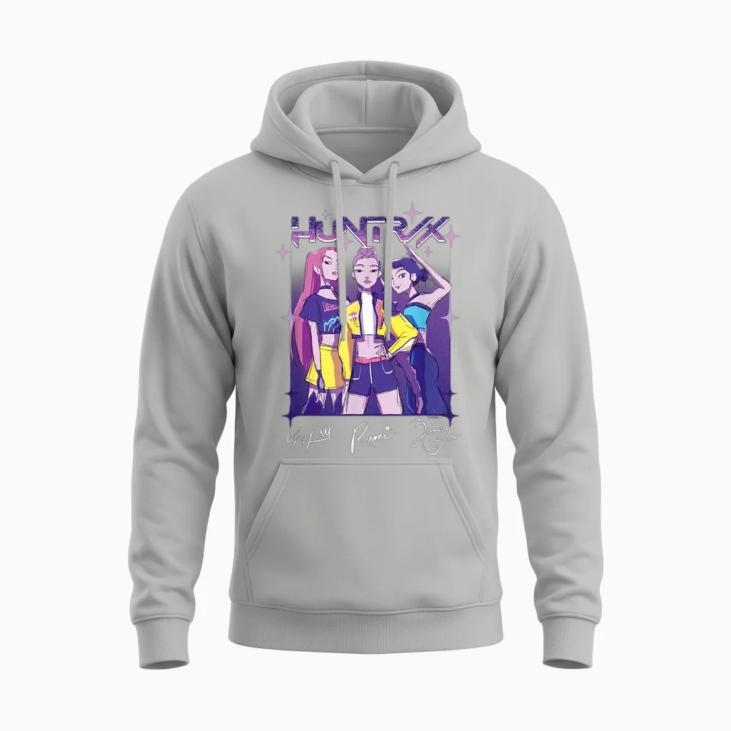 Kpop Demon Hunters Huntr/x Officially Licensed Unisex Hoodie in Ash