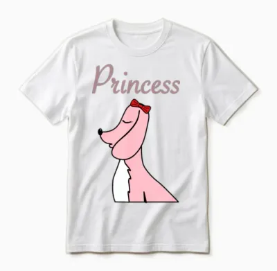 Princess Dog Unisex T-Shirt - White