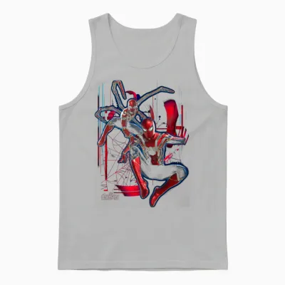 Marvel Infinity War Spider-Man Suit Tech Graphic Unisex Tank Top - Ash