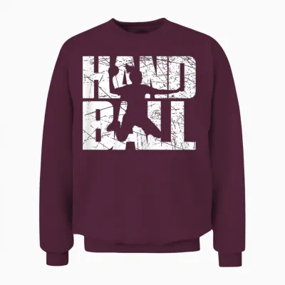 Handball Retro Handballerin Für Handballspielerin Mädchen Unisex Sweatshirt - Maroon