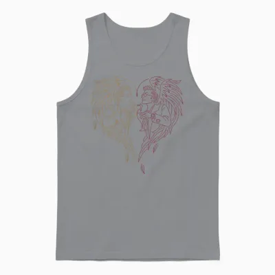 Good Omens - Ein Toast Auf Die Welt (gold Und Rot) Unisex Tank Top - Sport Grey