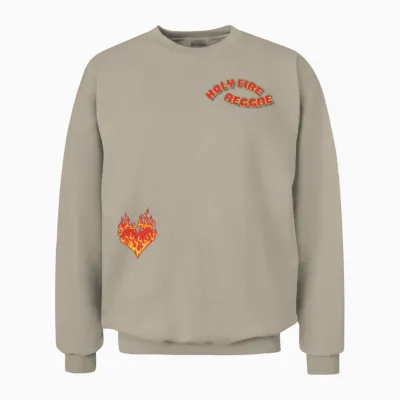 Holy Fire Reggae Heart Unisex Sweatshirt - Sand