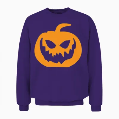 Pumpkin Funny Unisex Sweatshirt - Purple