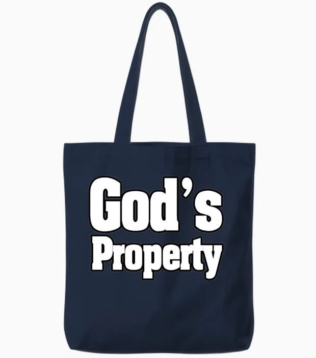 God's Property 27-1 - Christian & Faith Tote Bags in Navy