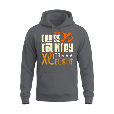 Cross Country Is Xcellent Marathon Race Xc Running Unisex Hoodie - Charcoal