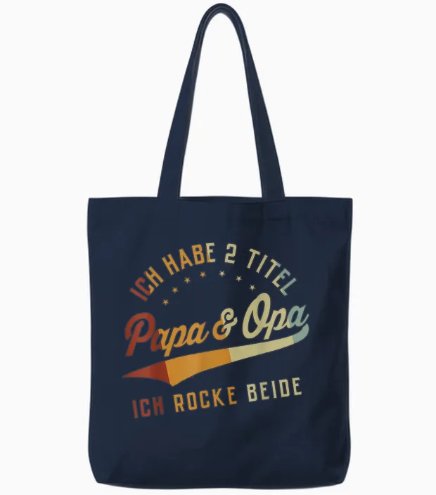 Opa Vatertagsgeschenk Ideen Papa Daddy Vatertag Vatertag Tote Bags in Navy