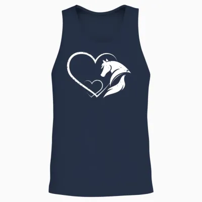 Horse Girl Equestrian Gift Animal Horse Unisex Tank Top - Navy