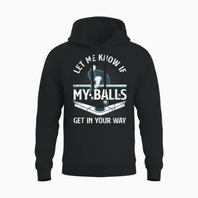Funny Billiards Design for Men Women Billiard Pool Player Unisex Hoodie - Black