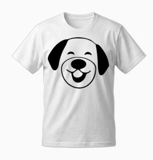 Smiling Dog Unisex T-Shirt - White