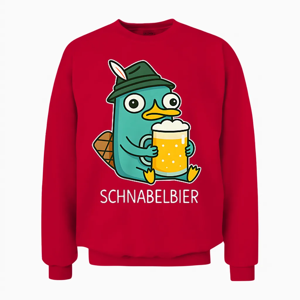 Schnabel Beer Measure X Delicious Beer Wiesn Bayern Oktoberfest Unisex Sweatshirt in Red