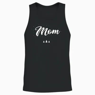 Mom Funny Christmas Unisex Tank Top - Black