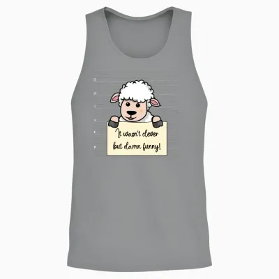 Sheep Was Not Clever but Funny Unisex Tank Top - Sport Grey