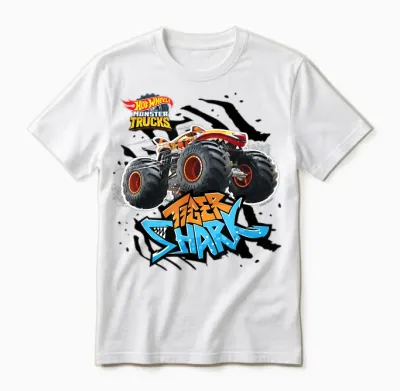 Hot Wheels - Tiger Shark Orange Unisex T-Shirt - White