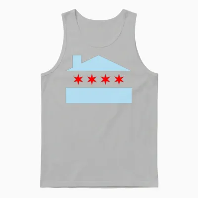 Chicago House Flag - Edm Unisex Tank Top - Ash