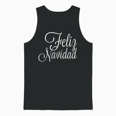 Feliz Navidad Unisex Tank Top - Black