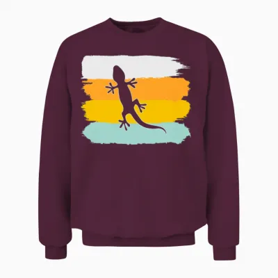 Lizard Retro Unisex Sweatshirt - Maroon