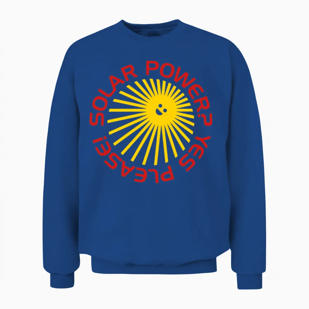 Bd Solar Power Unisex Sweatshirt - Royal