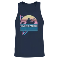 Kayak Kayaking Retro Unisex Tank Top - Navy – 2