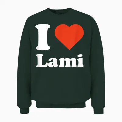 Ich Liebe Lami Rotes Herz Geschenkidee Unisex Sweatshirt - Forest