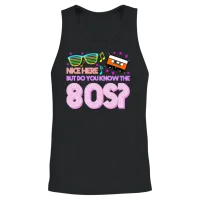 1980 Retro 80s Unisex Tank Top - Black – 2