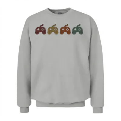 Retro Pixels Game Controller Unisex Sweatshirt - Ash