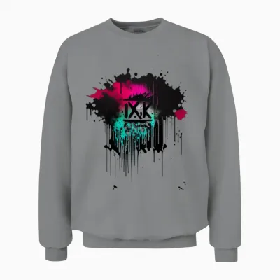 Street Culture Grunge Style Unisex Sweatshirt - Sport Grey
