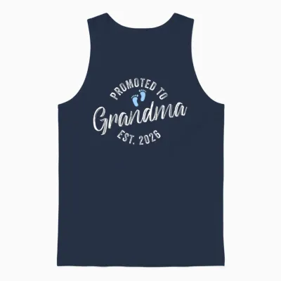 Promoted to Grandma 2026 Unisex Tank Top - Navy