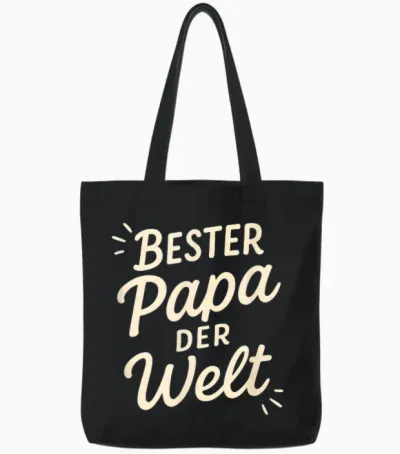 Bester Der Welt Geschenkidee Vatertag Papa Männer Spruch Tote Bags - Black