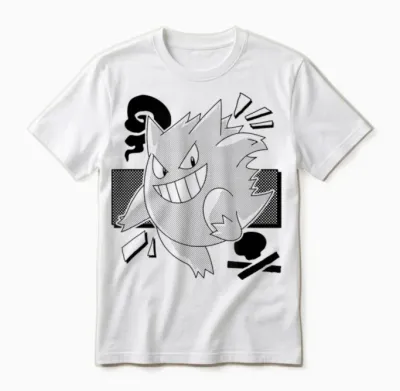 Pokémon - Gengar Manga Unisex T-Shirt - White