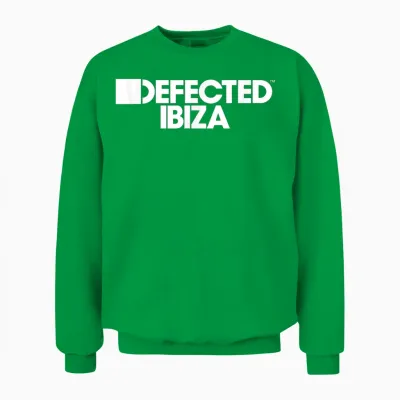 Defekter Weißer Ibiza-Druck Unisex Sweatshirt - Irish Green