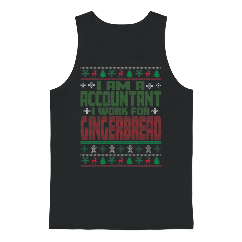 Accountant Christmas Saying Unisex Tank Top - Black