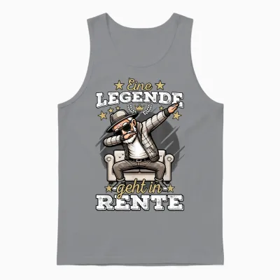 Rente Mann Eine Legende Geht in Rente, Renteneintritt Männer Unisex Tank Top - Sport Grey