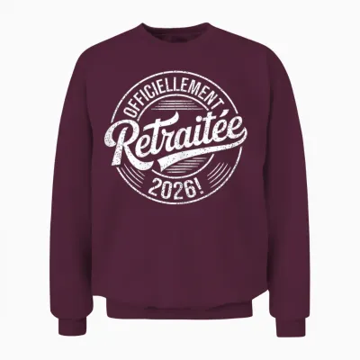 Vintage Officially Retired 2026 Women Unisex Sweatshirt - Maroon