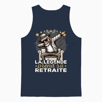 Legend Retirement & Pension Retired Pensioner Unisex Tank Top - Navy
