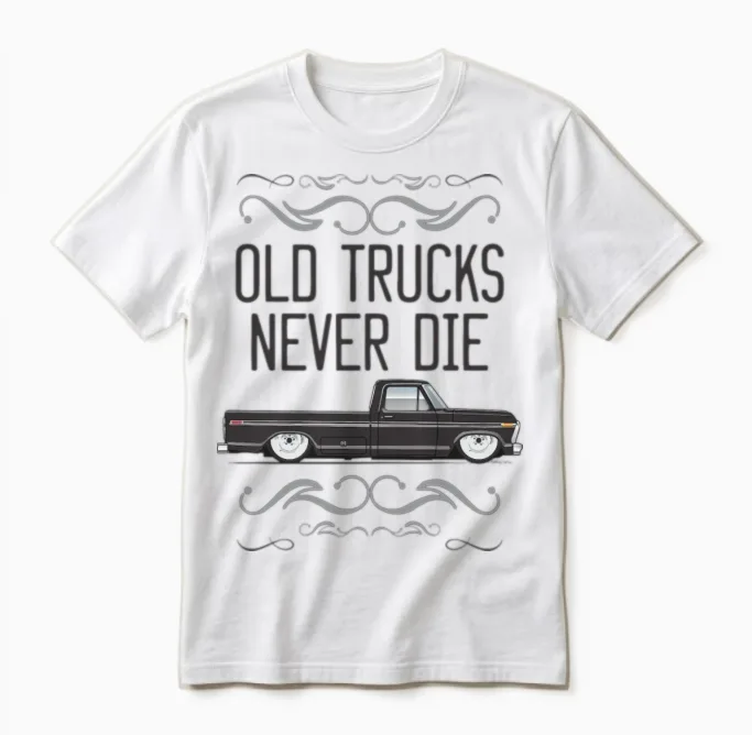 Keep on Truckin Raven Black Unisex T-Shirt in White
