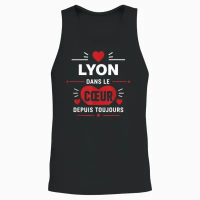 Citation France Drole Rigolo Humour Amour Ville Lyon Unisex Tank Top - Black