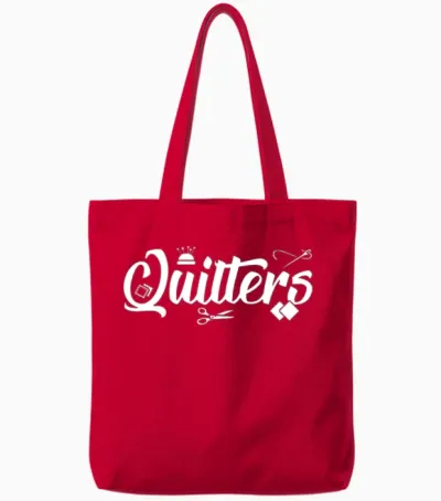 Proud Quilters Tote Bags - Red