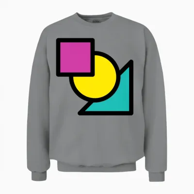 Geometry Triangle Rectangle Circle Unisex Sweatshirt - Sport Grey