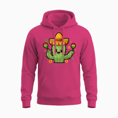 Chapeau Cactus Unisex Hoodie - Heliconia