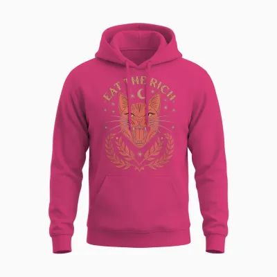 Tax the Rich Eat the Rich Unisex Hoodie - Heliconia