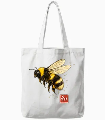 Nature été Abeille Bourdon Japon Tote Bags - White