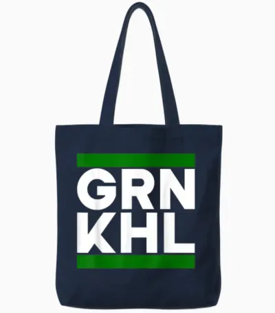 Green Kohl North Germany Kohlfahrt Norden Vegetarian T-Shirt, Black Tote Bags - Navy