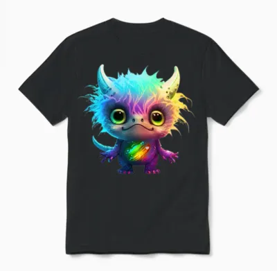 Monster Funny Unisex T-Shirt - Black