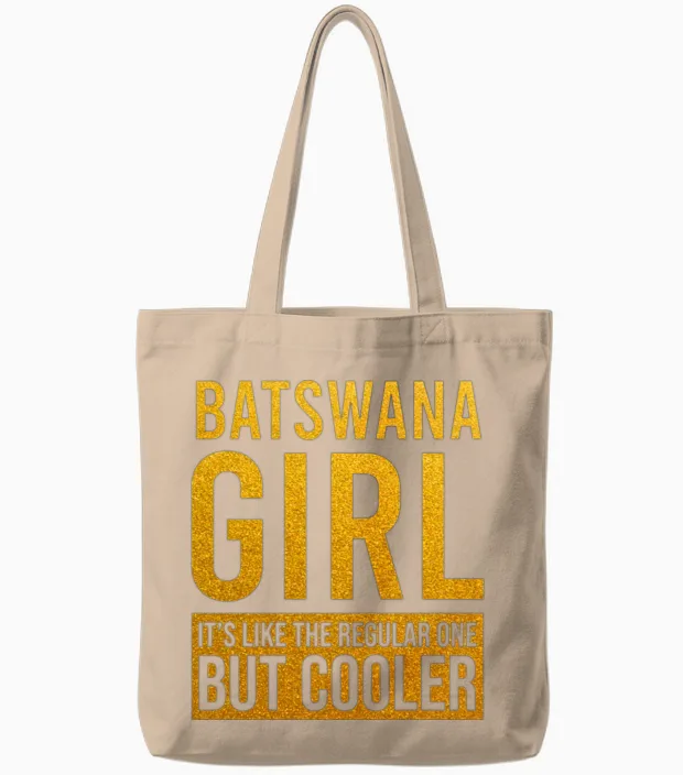 Batswana Girl Funny Tote Bags - Natural