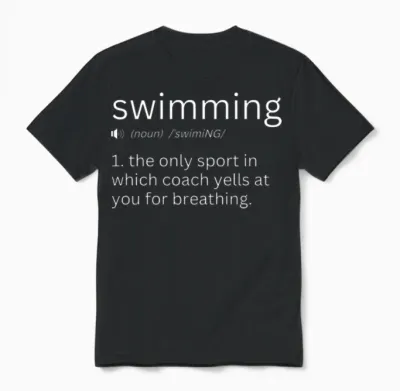 Funny Swimming Quotes Unisex T-Shirt - Black