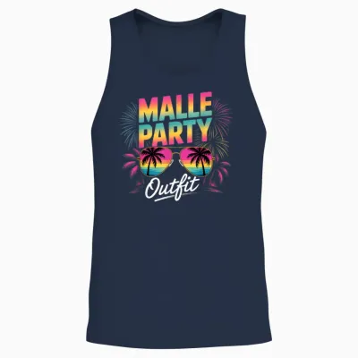 Malle Party Outfit Mallorca Unisex Tank Top - Navy