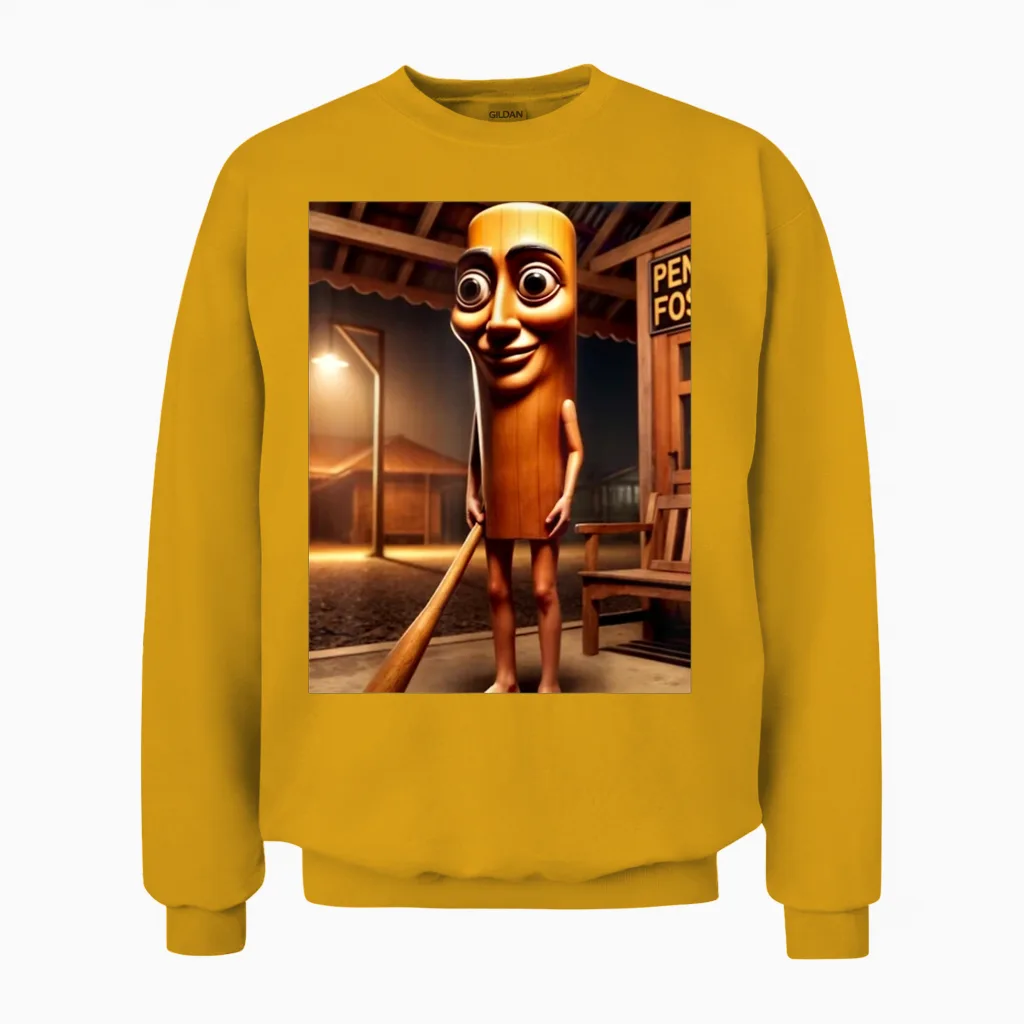 Tung Tung Sahur Unisex Sweatshirt in Gold