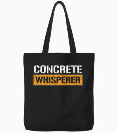 Concrete Whisperer Concrete Tote Bags - Black