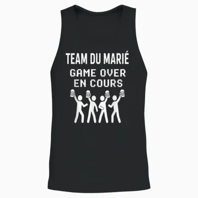 Humour Evg Team Du Marié Game Over En Cours Cadeau Fête Unisex Tank Top - Black