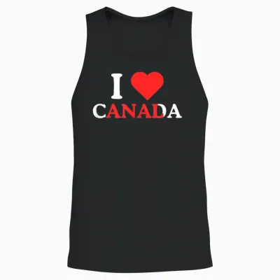 I Love Canada Anal Lustiger Erwachsenen-Humor Unhinged Raunchy Meme Unisex Tank Top - Black